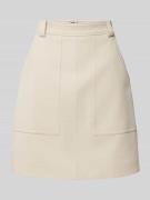 Windsor Minirock mit aufgesetzten Taschen in Beige Melange, Größe 40