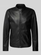 Strellson Slim Fit Lederjacke mit Reißverschlusstaschen Modell 'JACE' ...