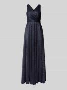 TROYDEN COLLECTION Abendkleid mit Taillenpasse in Marine, Größe 34