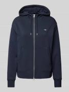 Gant Sweatjacke mit Kapuze in Marine, Größe S