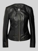 Cabrini Shaped Fit Lederjacke aus echtem Lammnappa in Black, Größe 34