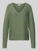 s.Oliver RED LABEL Comfort Fit Strickpullover aus Baumwoll-Mix mit V-A...