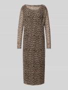 Rich & Royal Midikleid mit U-Boot-Ausschnitt in Beige, Größe S