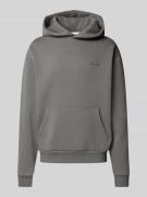 REVIEW Loose Fit Hoodie aus Baumwoll-Mix mit Kapuze in Dunkelgrau, Grö...