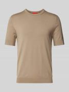 HUGO T-Shirt mit Rundhalsausschnitt in Beige, Größe L