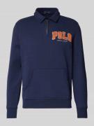 Polo Ralph Lauren Sweatshirt mit Polokragen in Marine, Größe L