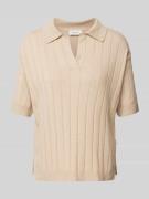 MAERZ Muenchen Strickshirt mit V-Ausschnitt in Marine, Größe 40