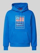 Gant Hoodie mit Label-Print in Royal, Größe 4XL