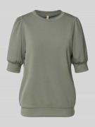 Soyaconcept Sweatshirt mit gerippten Abschlüssen in Khaki, Größe L