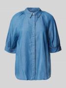 Soyaconcept Regular Fit Bluse aus Lyocell in Jeansblau, Größe L