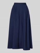 Apricot Midirock mit elastischem Bund in Marine, Größe M