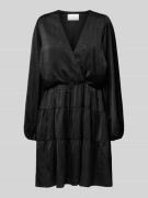 Neo Noir Minikleid mit Effektgarn Modell 'VIVINA' in Black, Größe 36