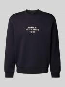 ARMANI EXCHANGE Sweatshirt mit Label-Stitching in Marine, Größe L