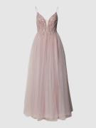 Mascara Abendkleid mit Glitter-Effekt in Rose, Größe 38