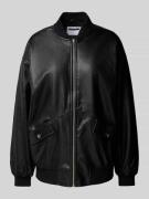 Noisy May Oversized Bomberjacke in Leder-Optik Modell 'RONJA' in BLACK...