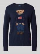 Polo Ralph Lauren Strickpullover mit Motiv-Stitching Modell 'BEAR' in ...