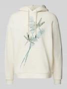 Emporio Armani Hoodie mit Motiv-Stitching in Offwhite, Größe L