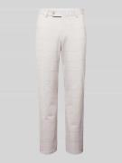 ATELIER TORINO Straight Fit Anzughose mit Karomuster in Beige, Größe 1...
