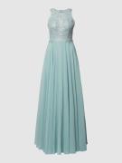 Luxuar Abendkleid mit Ziersteinbesatz in Mint, Größe 32