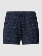 Schiesser Pyjama-Shorts mit Allover-Muster in Marine, Größe 34