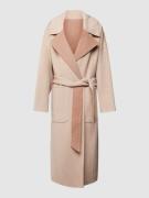 Calvin Klein Womenswear Wollmantel mit Reverskragen in Beige, Größe 38