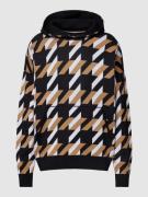 BOSS Hoodie mit Allover-Muster Modell 'Ofondo' in Black, Größe M