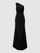 Luxuar Abendkleid mit One-Shoulder-Träger in Black, Größe 38