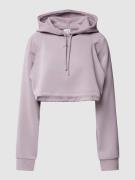 Adidas Training Cropped Hoodie in unifarbenem Design in Rose, Größe L