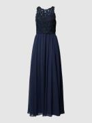 Hey Kyla Abendkleid mit Paillettenbesatz in Dunkelblau, Größe 38