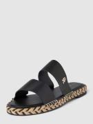 Tommy Hilfiger Sandaletten aus Leder mit Label-Applikation in Black, G...