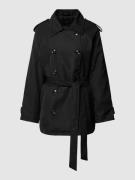 WITHBLACK Trenchcoat mit Umlegekragen in Black, Größe L