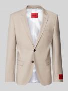 HUGO 2-Knopf-Sakko mit Label-Patch in Beige, Größe 46