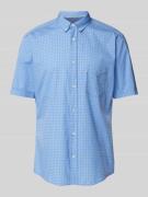 OLYMP Level Five Slim Fit Kurzarmhemd aus reiner Baumwolle mit Allover...