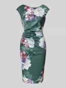 Swing Cocktailkleid mit floralem Muster in Gruen, Größe 34