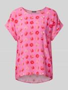 Montego Blusenshirt mit Allover-Print in Pink, Größe 42