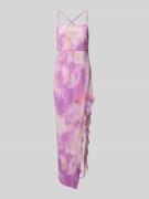 V.M. Abendkleid im Batik-Look in Rosa, Größe 44