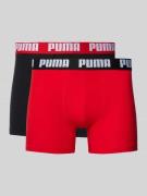 PUMA Trunks mit Label-Detail im 2er-Pack in Rot, Größe L