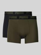 PUMA Trunks mit Label-Detail im 2er-Pack in Khaki, Größe S