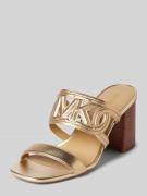 MICHAEL Michael Kors Ledersandalette mit Blockabsatz Modell 'ALMA' in ...