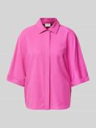 Jake*s Collection Loose Fit Bluse aus Lyocell-Mix mit Leinen-Anteil in...