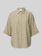 Jake*s Collection Loose Fit Bluse aus Lyocell-Mix mit Leinen-Anteil in...