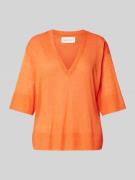 MSCH Copenhagen Loose Fit Strickshirt aus Viskose-Mix mit Leinen-Antei...