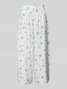 MSCH Copenhagen Wide Leg Stoffhose mit floralem Print Modell 'Rojan' i...