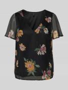 Vero Moda Blusenshirt mit transparenten Ärmeln Modell 'SMILLA' in Blac...