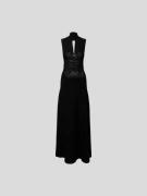 Victoria Beckham Maxikleid mit Lochmuster in Black, Größe L