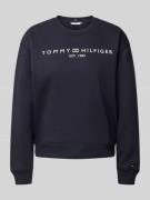 Tommy Hilfiger Sweatshirt mit Label-Stitching in Marine, Größe XXL