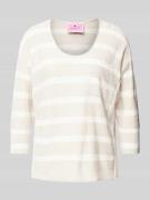 Lieblingsstück Regular Fit Strickpullover aus Baumwoll-Mix mit Leinen-...