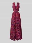 ADLYSH Cocktailkleid in Wickel-Optik mit Volants in Pink, Größe XL