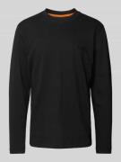 BOSS Orange Longsleeve mit Label-Detail in Black, Größe XL