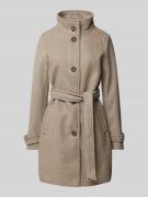 B.Young Kurzmantel mit Stehkragen Modell 'CILIA' in Mittelgrau Melange...